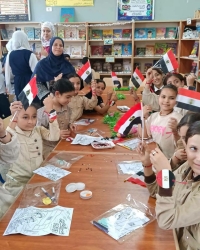جامعة بنها تنظم ورشة عمل للمشغولات اليدوية لطلاب مدرسة عاطف الجبالي بزاوية بلتان بطوخ
